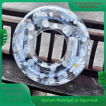 Novi debeli prozirni plivački prsten s zaštitom od prevrtanja za odrasle i djecu