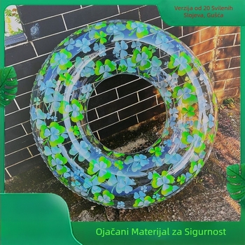 Novi debeli prozirni plivački prsten s zaštitom od prevrtanja za odrasle i djecu