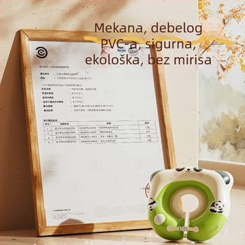 Plivački prstenovi za bebe i malu djecu, jedinstven sustav napuhavanja pritiskom, mekani elastični debeli plivački prsten, crtić uzorak, ekološki PVC