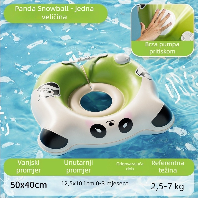 Plivački prstenovi za bebe i malu djecu, jedinstven sustav napuhavanja pritiskom, mekani elastični debeli plivački prsten, crtić uzorak, ekološki PVC