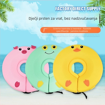 Balenra Plivački prsten za bebe – debeli, bez napuhavanja, s izšivenim uzorkom, 3D ekološki materijal s prozračnim slojem, za plivanje i vodene igre