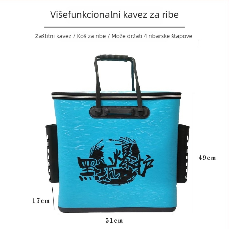 Torba za ribolovnu opremu od debele EVA – vodootporna, sklopiva, prenosiva, višestruka funkcija