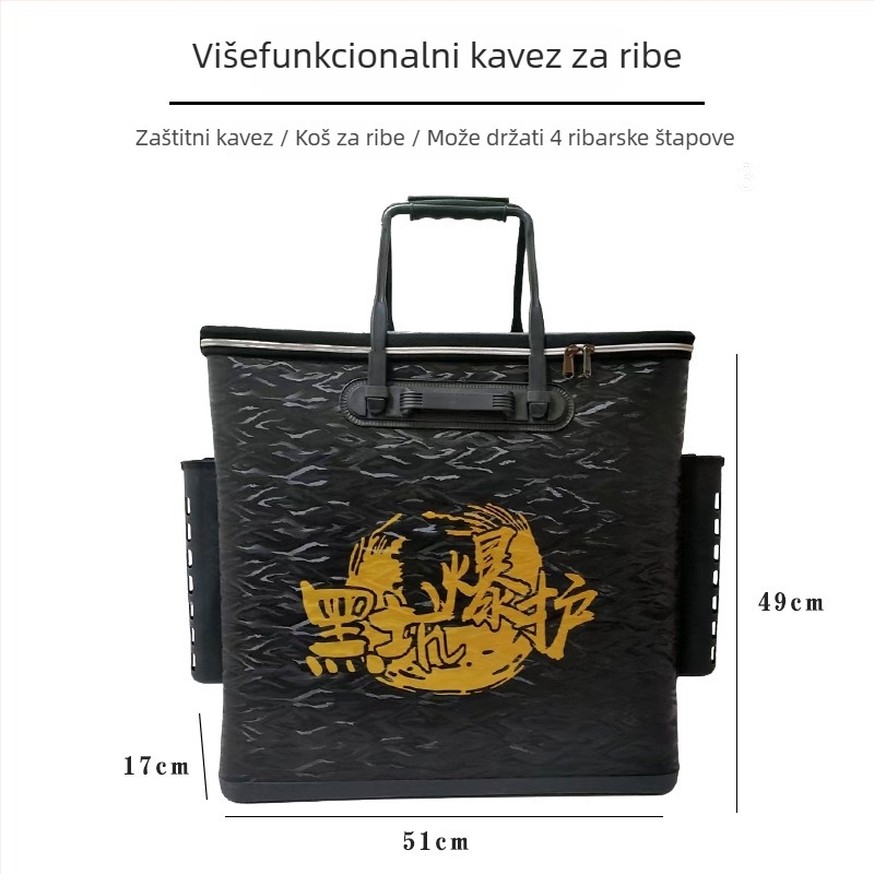 Torba za ribolovnu opremu od debele EVA – vodootporna, sklopiva, prenosiva, višestruka funkcija