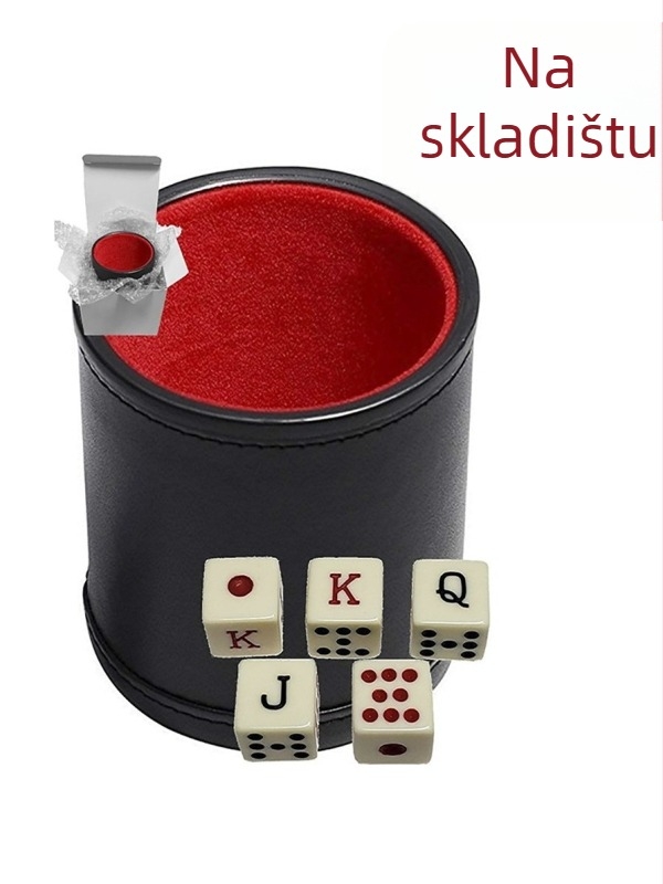 ABS set čašica za kockice, pravokutni dizajn, kutija od 100 kom., prilagođeni logo