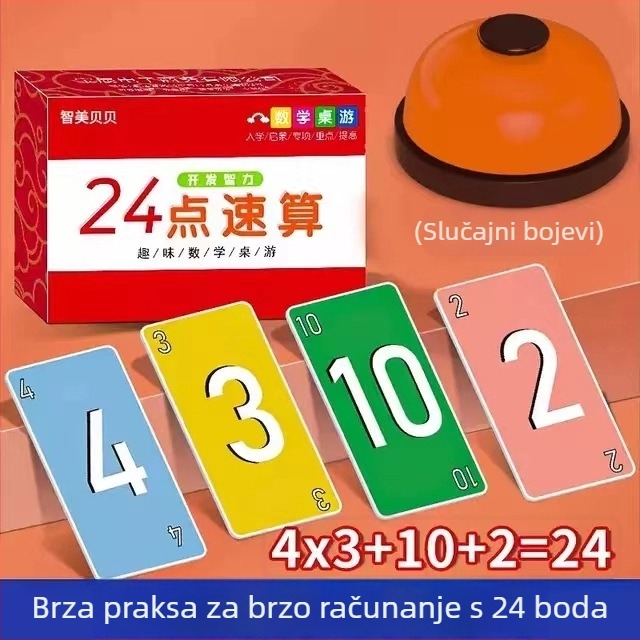 Zhimibeibei papirnate kartice za društvenu igru za razvoj brojčanog osjetila, brojanje i interakciju roditelj-dijete — uzrast 4–14 godina