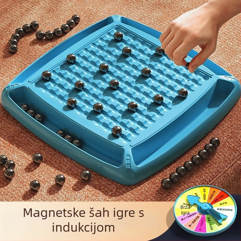 Magnetska bitka šah za djecu i obitelj, opuštajuća zagonetka koja potiče logičko razmišljanje, magnetski elementi, uzrast 4-61+