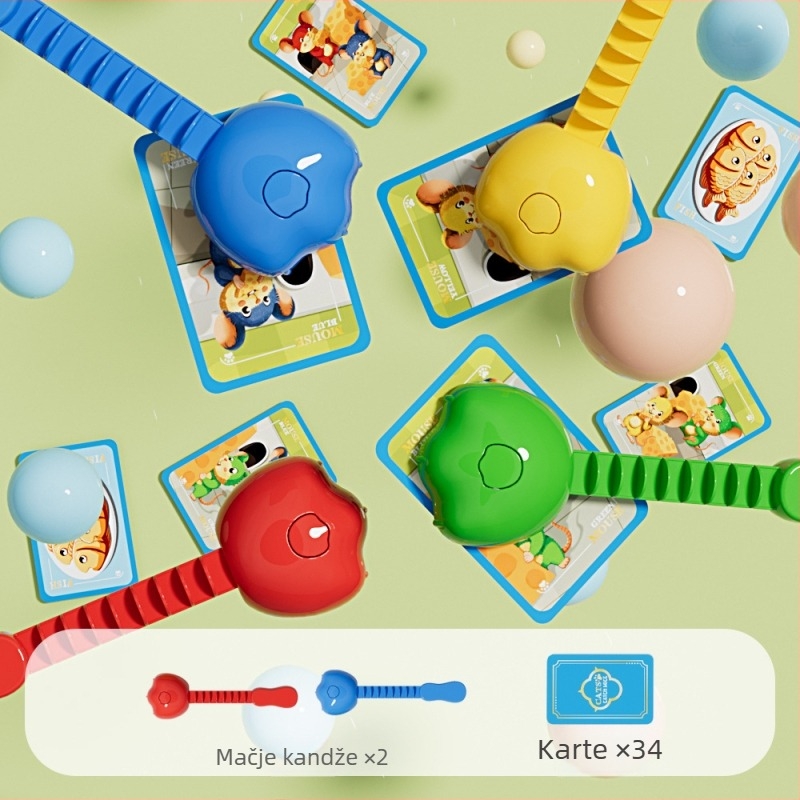 Obrazovna društvena igra: mačka hvata miša – reakcija, promatranje i treniranje koncentracije — Materijal: plastika; Kategorija: društvena/karte; Pakiranje: kutija