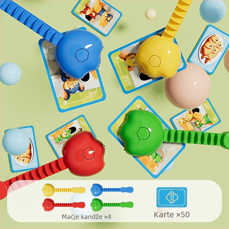 Obrazovna društvena igra: mačka hvata miša – reakcija, promatranje i treniranje koncentracije — Materijal: plastika; Kategorija: društvena/karte; Pakiranje: kutija