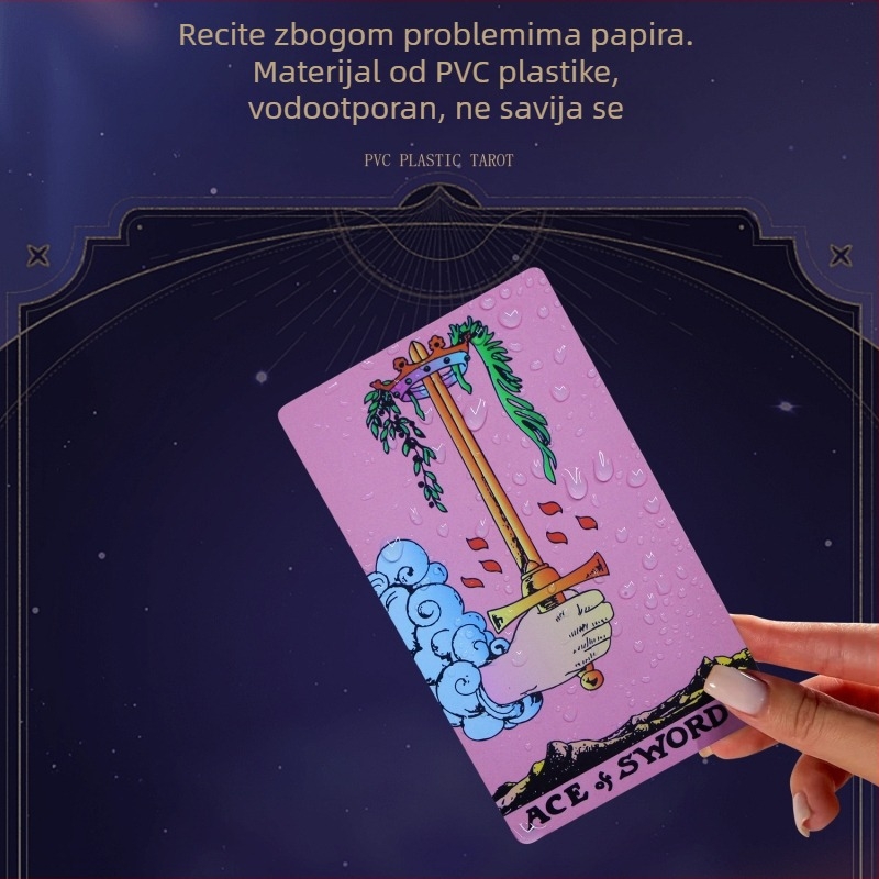 Waite Tarot za početnike - Watt, PET + zlatni folij, karte stolne igre, predviđanje sudbine, 14+