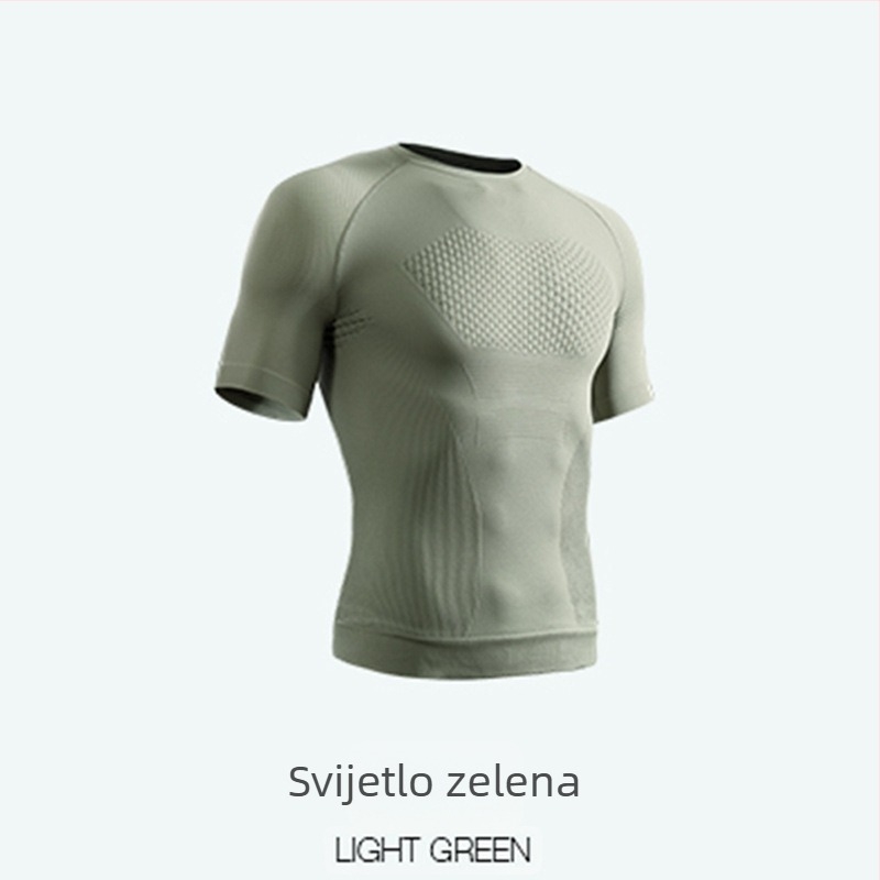 Muška kratka kompresijska majica – najlon, upija vlagu, brzo suši, za trčanje