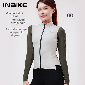 INBIKE Unisex biciklistička jakna s toplim smjesom vlakana, za jesen, dugi rukav, za cestovni i planinski biciklizam