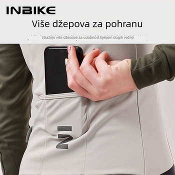 INBIKE Unisex biciklistička jakna s toplim smjesom vlakana, za jesen, dugi rukav, za cestovni i planinski biciklizam