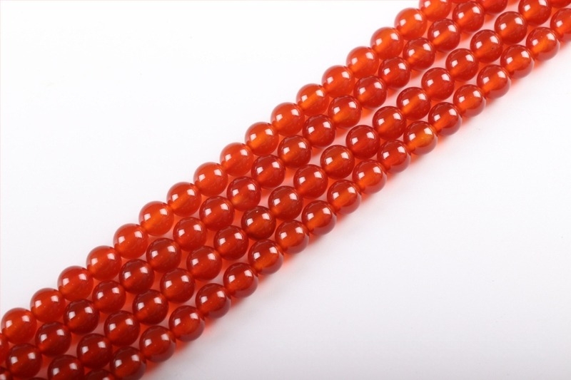 AB+ prirodne crvene agatne kuglice – slobodne perle za DIY nakit, pogodne za narukvice i lančiće, promjer 4–12 mm