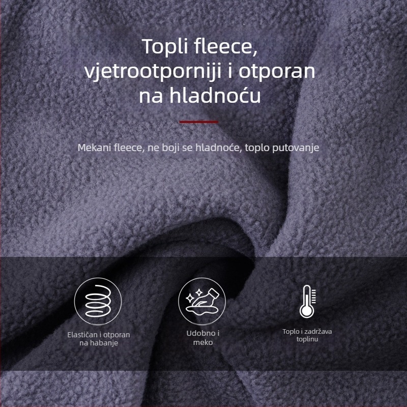 Jednokatna topla balaklava kapuljača za zimu – poliester, unisex, zaštita lica za vožnju biciklom i skijanje