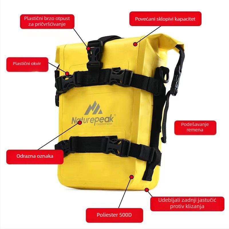 Naturepeak PVC torba za bicikl, kapaciteta 8 L