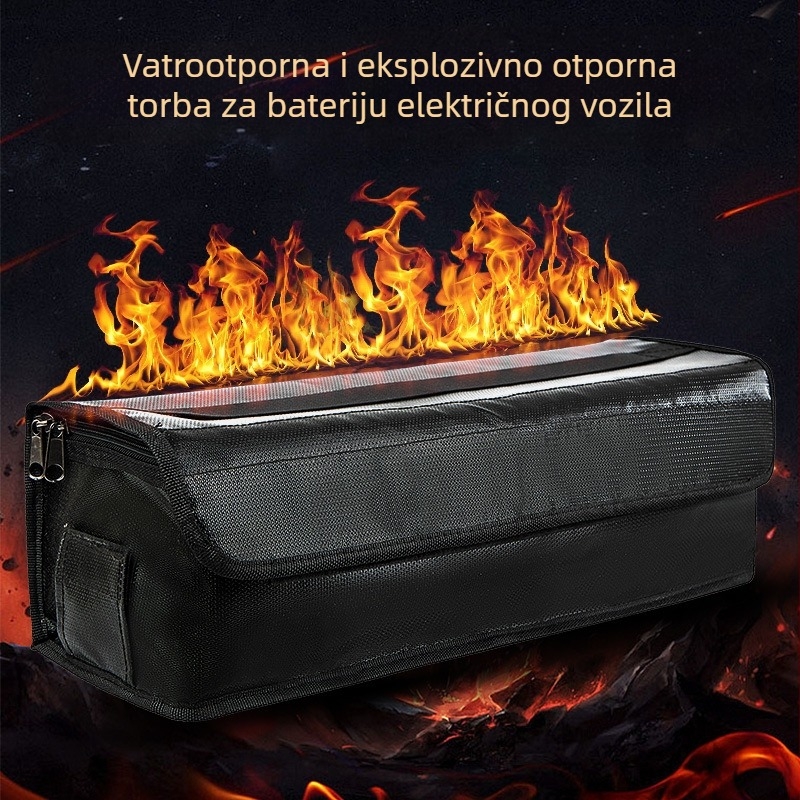 Vatrootporna torbica za skladištenje litijevih baterija s zaštitom od eksplozije za bicikle