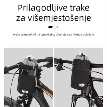 Torba za bocu za bicikl s unutarnjom podlogom, poliester, otporna na habanje, YA468, Iwild