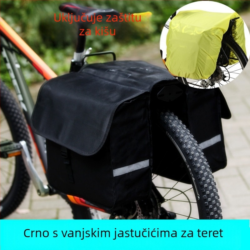 Zadnja torba za bicikl, pannier torba, torba na nosač, bočna torba, kapacitet 28 L