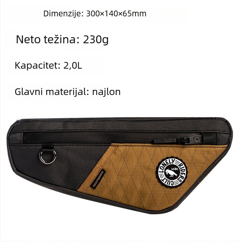 ULAC Biciklistička trokuta torba, najlon torba za prednju prečku, kapacitet 2.0, model DB3S