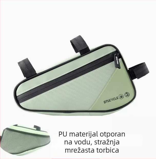 Torba za bicikl YA409, za prednju šinu i gornji cjevovod, kapacitet 1,5 L, materijal: Shandong svila