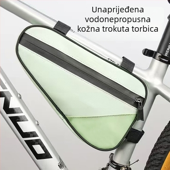 Torba za prednju cijev bicikla – PU koža, vodootporna, kapacitet 2L, model DT1401, s unutarnjom podlogom
