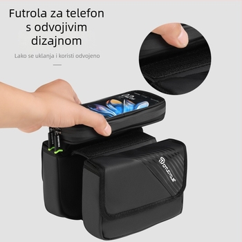 Dtucycle/Dongtu Dt-1115 Torba za prednju šipku planinskog bicikla, 2L, PU koža, vodootporna, dvostrana, s podlogom