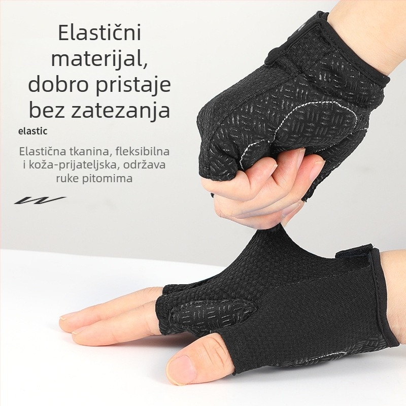 West Biking rukavice za bicikl — prozračne poliester, unisex za odrasle, kratkih prstiju, protuklizne