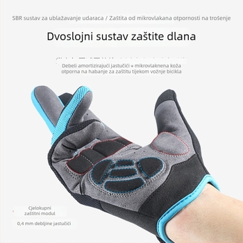 Rukavice za planinski biciklizam - prozračne, s dodirnim zaslonom, apsorpcija šokova, nylon materijal, unisex za odrasle za jesen-zimu vožnje