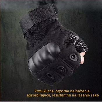 Biciklističke rukavice unisex, rukavice s polu-prstom za zaštitu pri treninzima, materijal: Microfiber leather + stair cloth