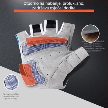 Uniseks rukavice za vožnju biciklom, prozračne Disc mesh tkanine, ublažavanje udara, protivklizne, protiv žuljeva (neovisna marka)