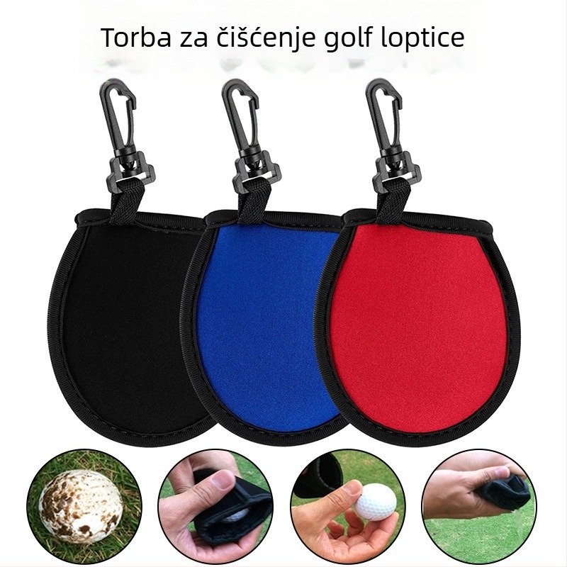 Torba za čišćenje golf lopte s prijenosnom krpom i fleecom za zaštitu lopte, ispis logotipa, prilagodba i privatna etiketa