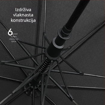 Golf kišobran s 8 vlaknastih rebara, 190T otporna navlaka, EVA drška, automatsko otvaranje i zatvaranje, mogućnost tiska logotipa
