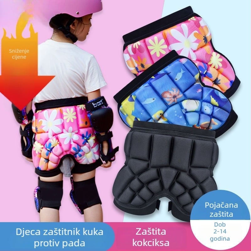 Set zaštitnih jastučića za kukove za djecu i odrasle – debeli jastuk za klizanje na ledu i vanjske sportove