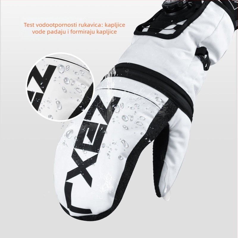 Unisex rukavice za skijanje za odrasle, Kevlar, pletene, s ugrađenom zaštitom zgloba, za snowboard