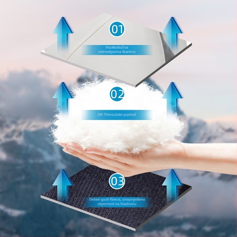 Skijaške rukavice od poliestera, unisex, odrasli