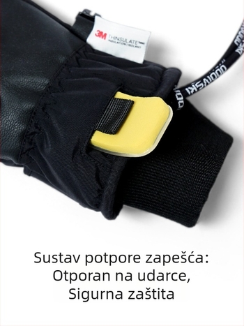 oddivski ski rukavice s ugrađenim zaštitama zgloba, kompatibilne s dodirnim zaslonom, vodootporne, otporne na habanje, najlon materijal