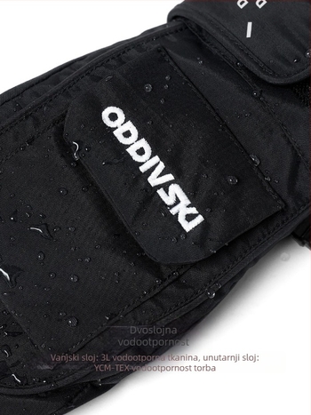 oddivski ski rukavice s ugrađenim zaštitama zgloba, kompatibilne s dodirnim zaslonom, vodootporne, otporne na habanje, najlon materijal