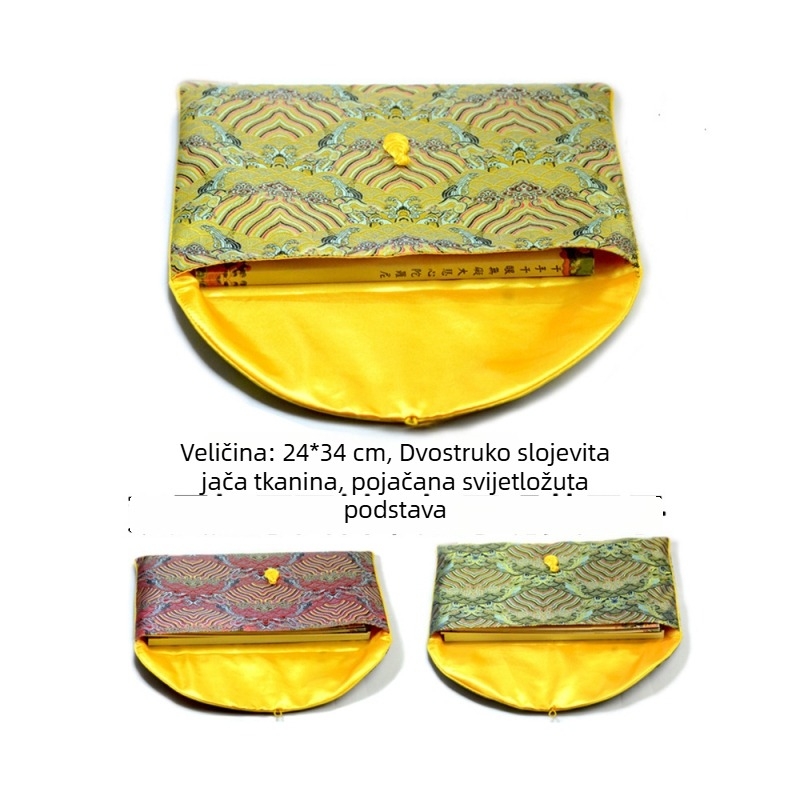 Torba za nakit, brokad tkanina, jednoslojna, kineskog stila, stolno skladištenje