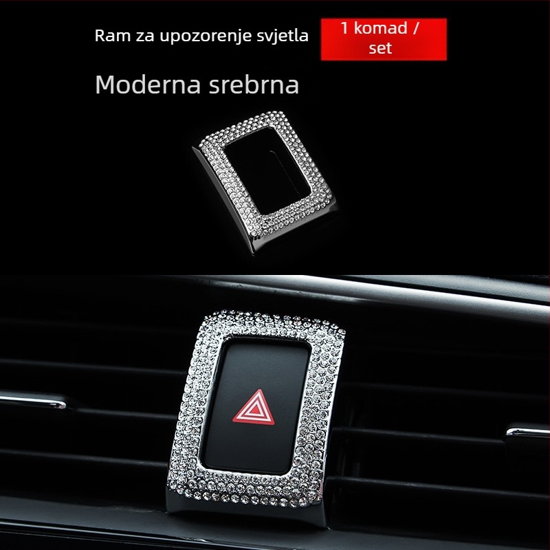 Dekorativni prsten za gumb klimatizacije kompatibilan s Civicem 10. generacije, ukrasna pločica za središnju konzolu; metal; bez prilagodbi