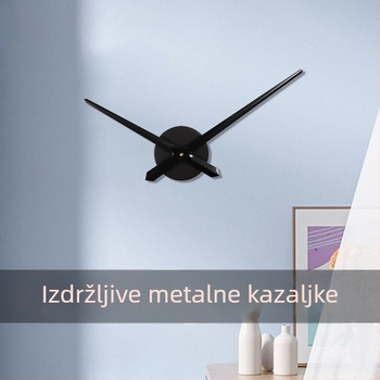 Zidni sat Emoyo E-JX-011, metalni brojčanik i kućište, baterijsko napajanje, tiho kretanje