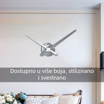 Zidni sat Emoyo E-JX-011, metalni brojčanik i kućište, baterijsko napajanje, tiho kretanje