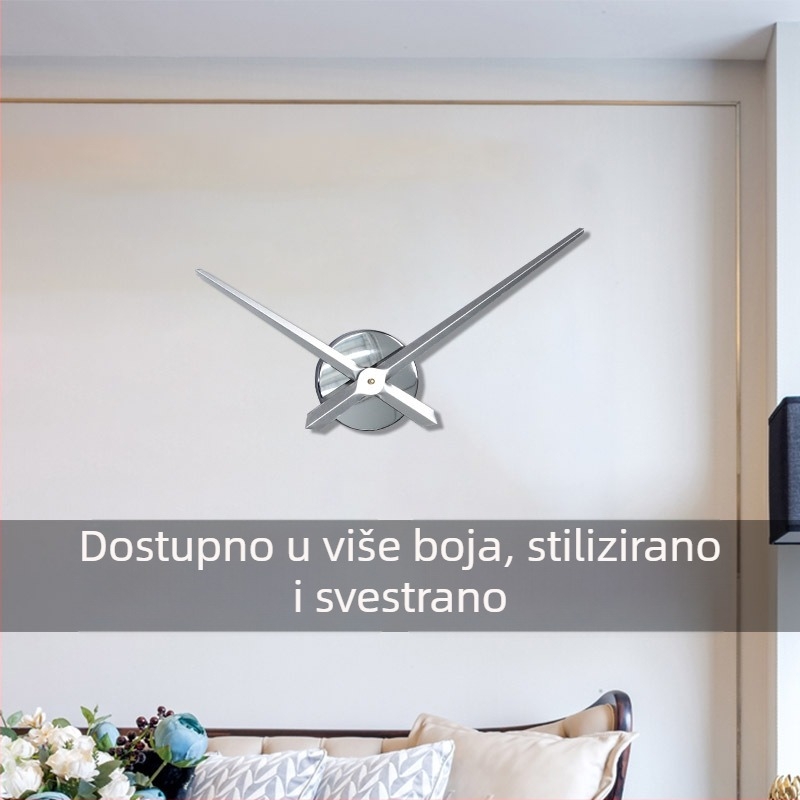 Zidni sat Emoyo E-JX-011, metalni brojčanik i kućište, baterijsko napajanje, tiho kretanje