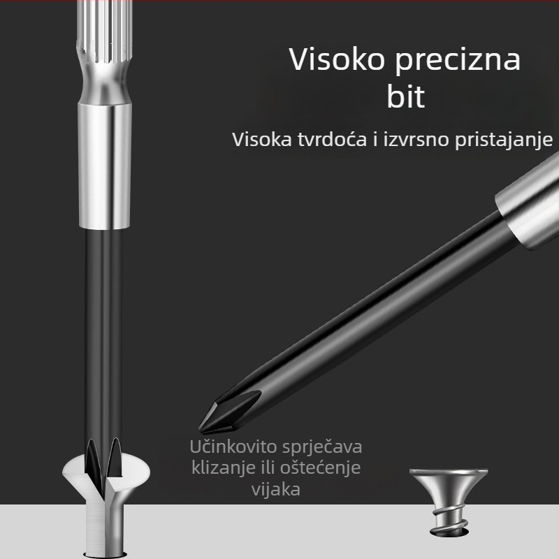 Set odvijača za satove s križnim i ravnim vrhovima, visoke čvrstoće od karbonskog čelika, za popravak i demontažu satova