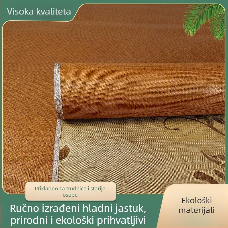 Ratan podloga s Ice-Silk materijalom, dvostrano debela, sklopiva, za studentske domove, korištenje kroz sve četiri sezone