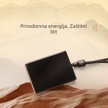 Nakit za vrat s geometrijskim privjeskom od obsidijana – etnički stil, unisex, Dianrun Jewelry, proljeće 2025