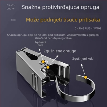 Klip za zavjesu od nehrđajućeg čelika CLJZ – nosivost, čvrsta izrada, moderan minimalistički dizajn