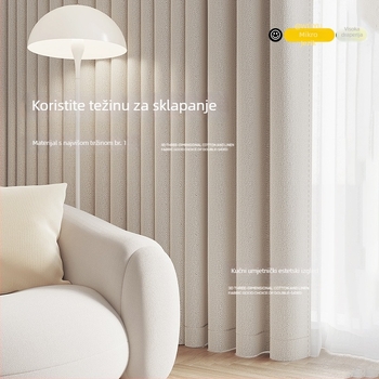 Dvostruka zavjesa za zasjenjenje od imitacije konoplje, jednostavno tkanje sa slojem svile, 71–90% zatamnjenje, moderan minimalistički stil, zavjese za najam