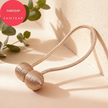 Traka za zavjese s magnetskim zatvaranjem, bez bušenja – platno, moderni minimalistički stil