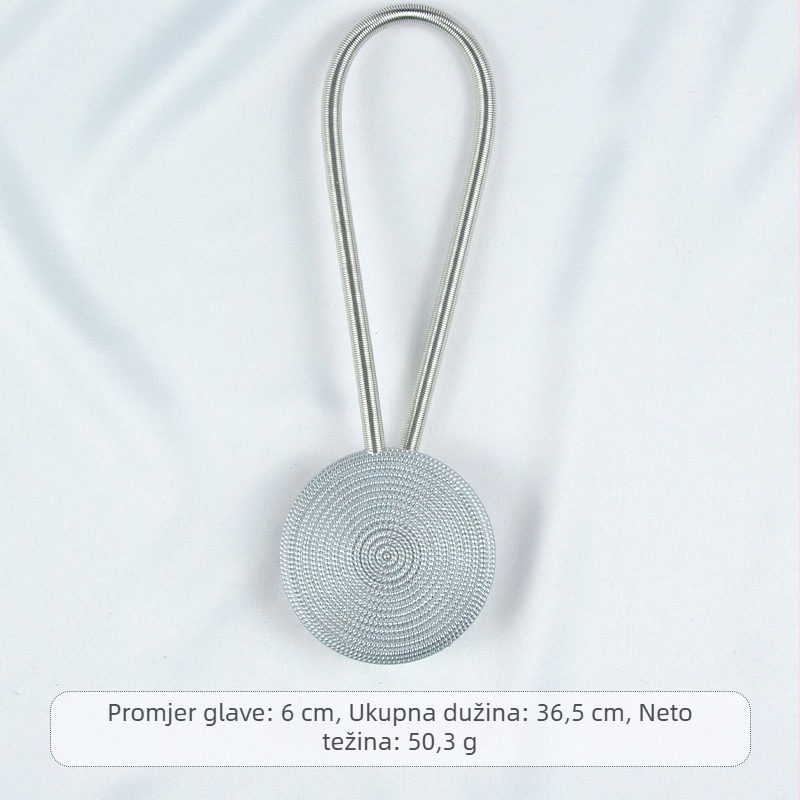  Magnetna kopča za zavjese s uzorkom slame, elektroplirano plastično opružno remenje, bez bušenja