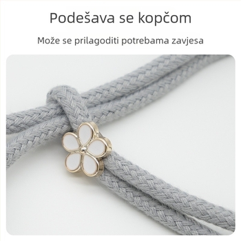 Trake za zavjese – blaga luksuzna estetika, podesive pričvršćujuće užadi, tkanina, jednostavan i moderan stil